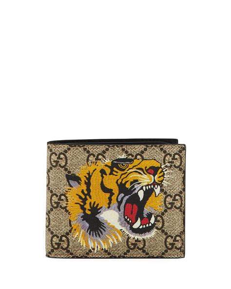 gucci trifold mens wallet|Gucci wallet men tiger.